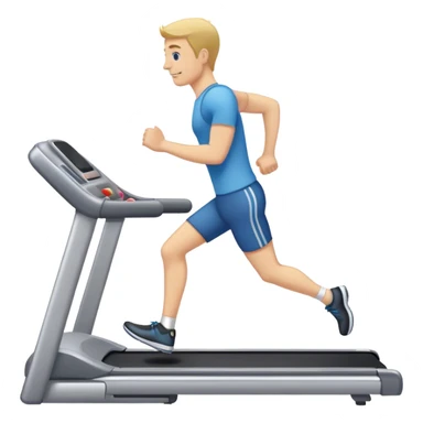 a white man on a treadmill  sticker
