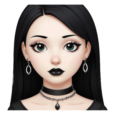 goth black white choker , remove background  sticker