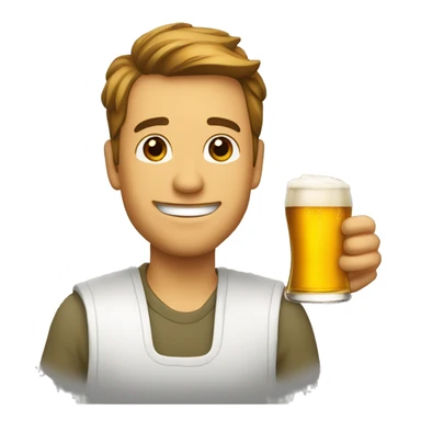 J'aime beaucoup qui boit une bière sticker