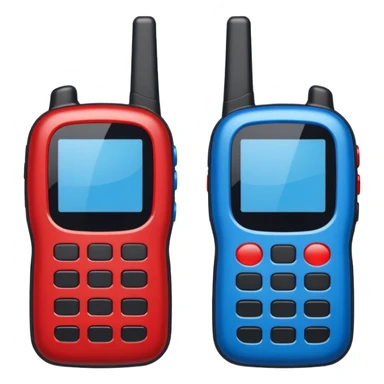 Walkie talkie pair (red & blue) sticker