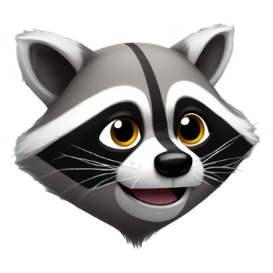 Sketchy raccoon up to no good sticker