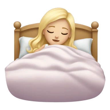 Blonde girl sleeping in elegant bed  sticker