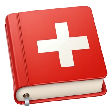 A modern dictionnary with swiss flag on cover in IOS style sticker