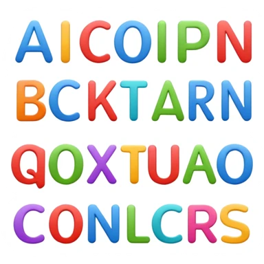alphabets sticker
