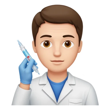 guy doing vaccine  sticker