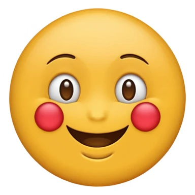 Emoji  rond  qui rougis  parce qu’il est timide. Pas de sourire  sticker