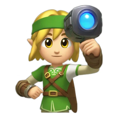 Link of Zelda with oculus quest white sticker