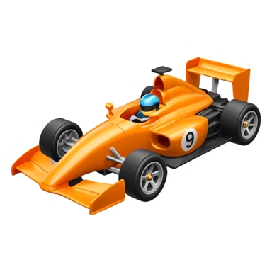 formula car toy orange sticker