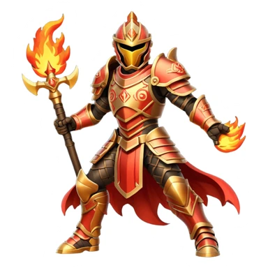 fire armored warrior sticker