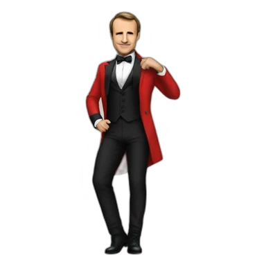 Macron as a stripper sticker