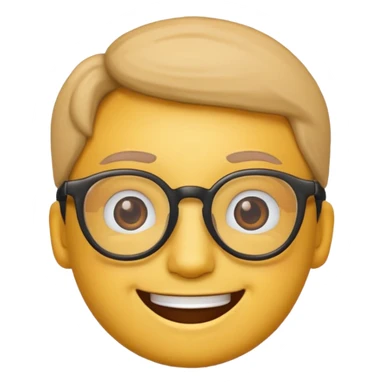 An emoji head with glasses based on the provided photo, variation 6. sticker