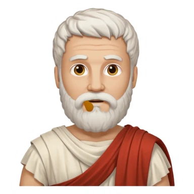 white ancient greek man with beard sticker