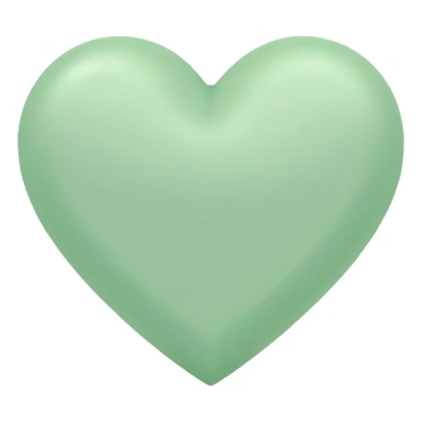 A pastel green heart sticker