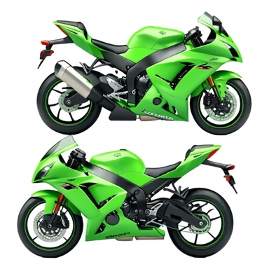 Kawasaki Ninja (Sportbike) - Kawasaki Ninja ZX-10R (Model Year: 2022) (Iconic colour: Green) sticker