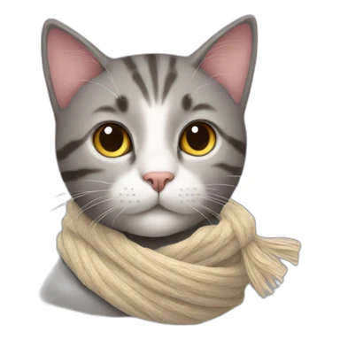 a cat with scarf sticker