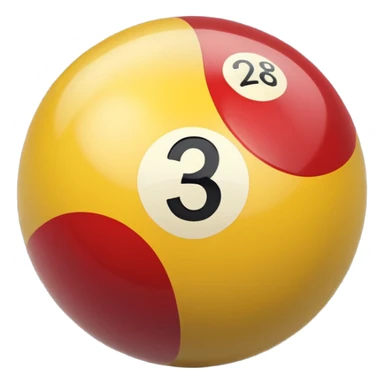 2 numbered billiard ball  sticker
