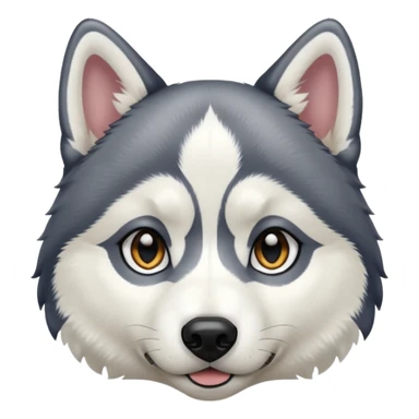 Siberian husky black and white sticker