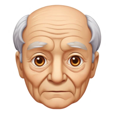elderly grandfather with brown eyes sticker