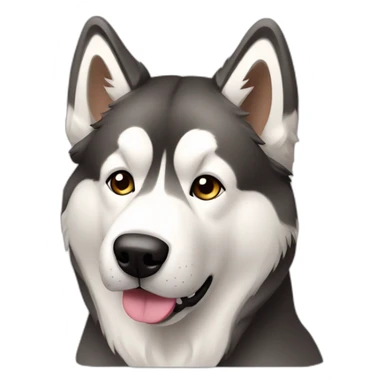 Dog alaskan malamute full-body sticker