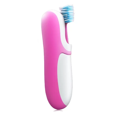 pink cute electric toothbrush with a drop it toothpaste sticker