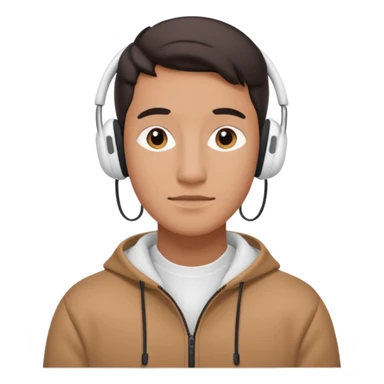 A face exactly like this « 😶 » and wearing airpods max sticker