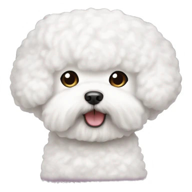 hello kitty emoji with bichon frise sticker