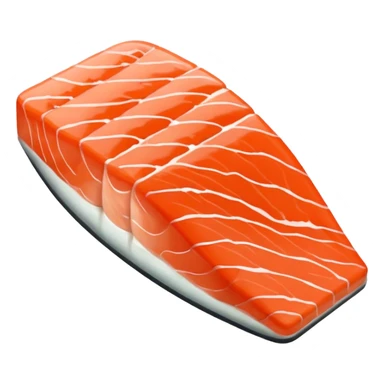 Make salmon meat iPhone emoji style sticker