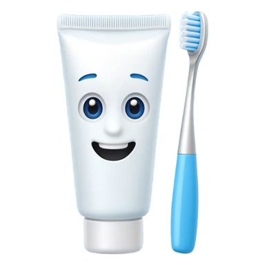toothpaste and toothbrush sticker