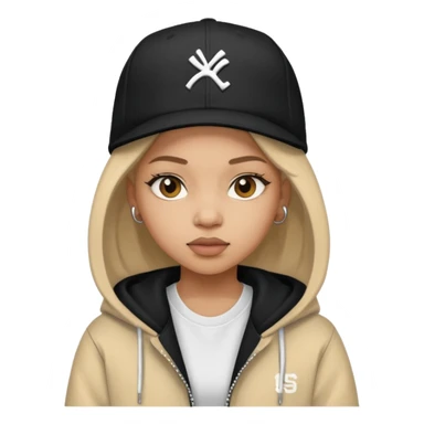 Emoji one girl hip hop  sticker