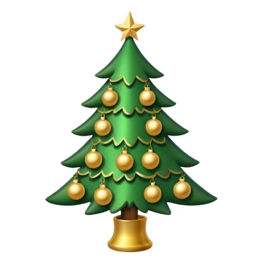 Christmas tree with Gold decorations sticker