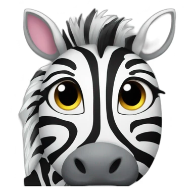 chat sur zebre sticker