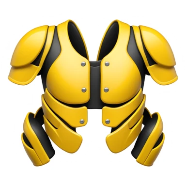 yellow predator bone shoulder pads sticker