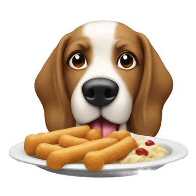 Dog eat a hotdo sticker