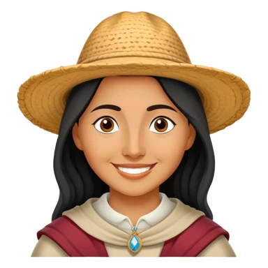 concha del Camino de Santiago con una peregrina sticker