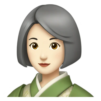 female-in-the-heian-era-with-short-hair-and-a-scarf sticker