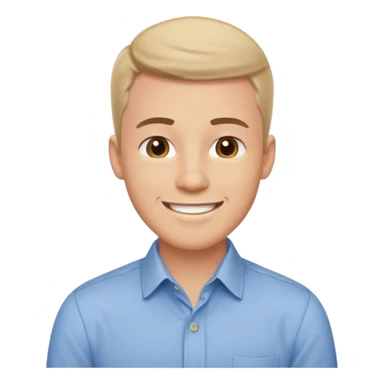 An outgoing office worker male in his late 20s, cheerful image sticker