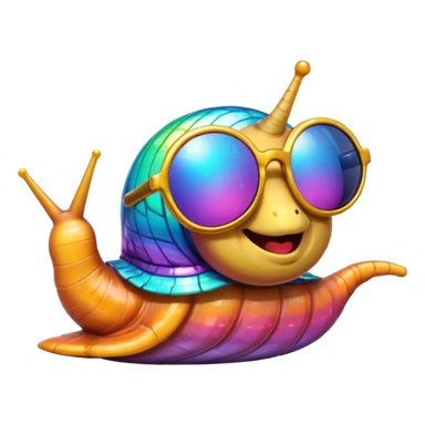 Disco snail with sunglasses sticker