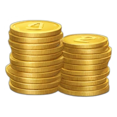 a stack of coins sticker