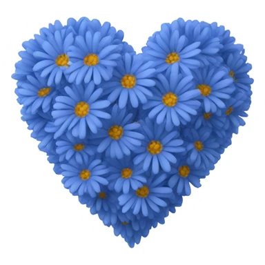 Cornflower Blue color heart sticker
