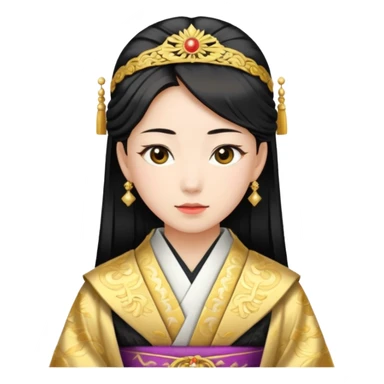 Japanese Princess in ceremonial robe sticker
