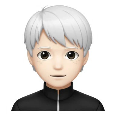 ken kaneki black and white hair sticker