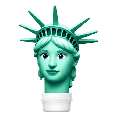 Statue of Liberty with lip balm sticker