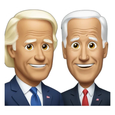 Biden and Trump sticker
