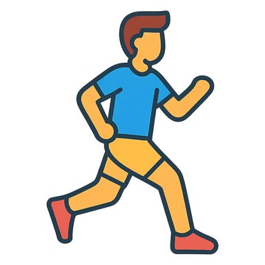 sportsman doing cardio exercises sticker