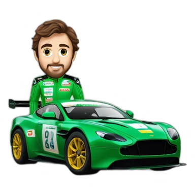 green fernando alonso aston martin sticker