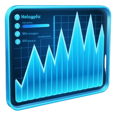 Holographic graphs and charts sticker