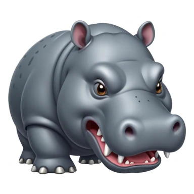 Angry hippopotamus sticker