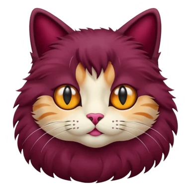 cat in burgundy color sticker