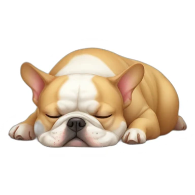 sleeping-fat-french-bulldog sticker