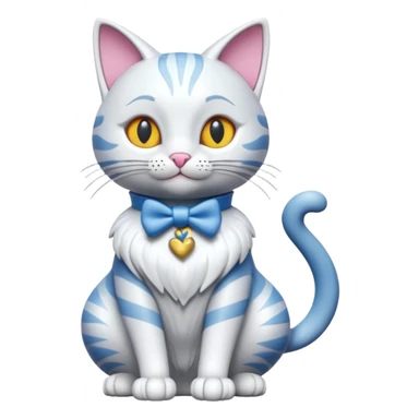 Isolated, detaile illustration of the most incredibly cool modern style disney'Alice in wonderland with cat
figurine imaginable, toy style. sticker